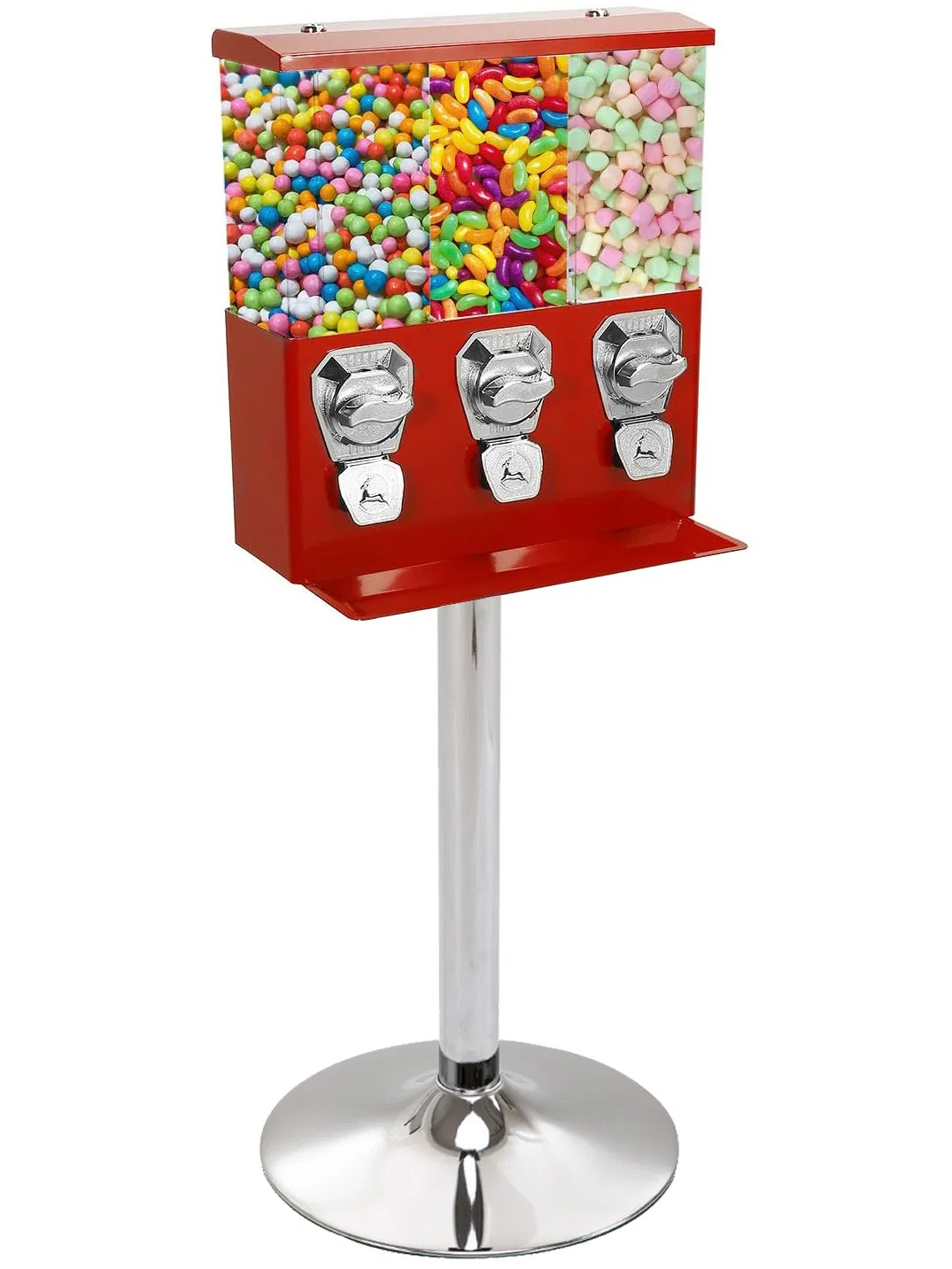 Easy-Refilling Triple Head Gumball & Candy Vending Machine (TR103)