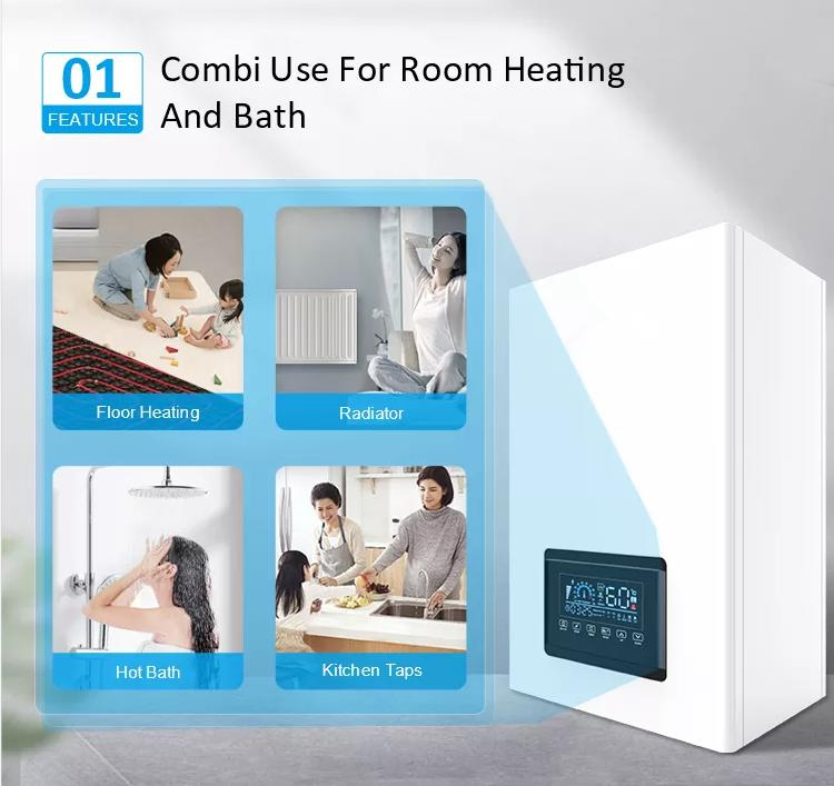 WiFi Tuya APP Control Combi Electric Boiler for Home Heating Hot Water