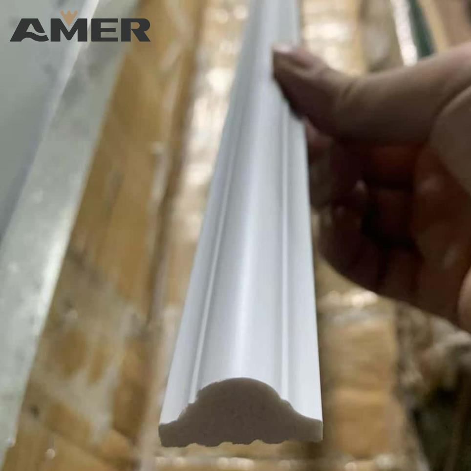 White PVC Skirting PS Moulding Cornice Ceiling Wall Profile PS Moulding