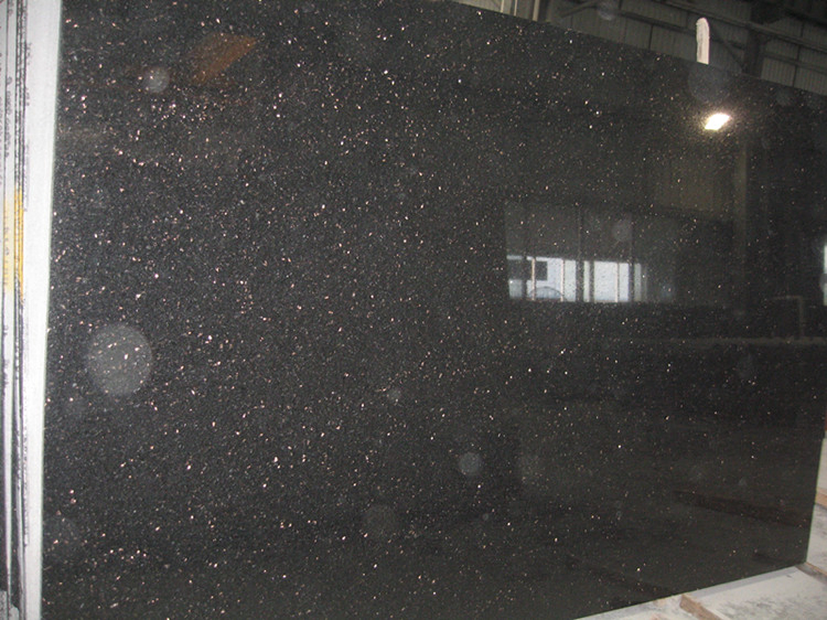 Black Granite Slab Black Galaxy Granite