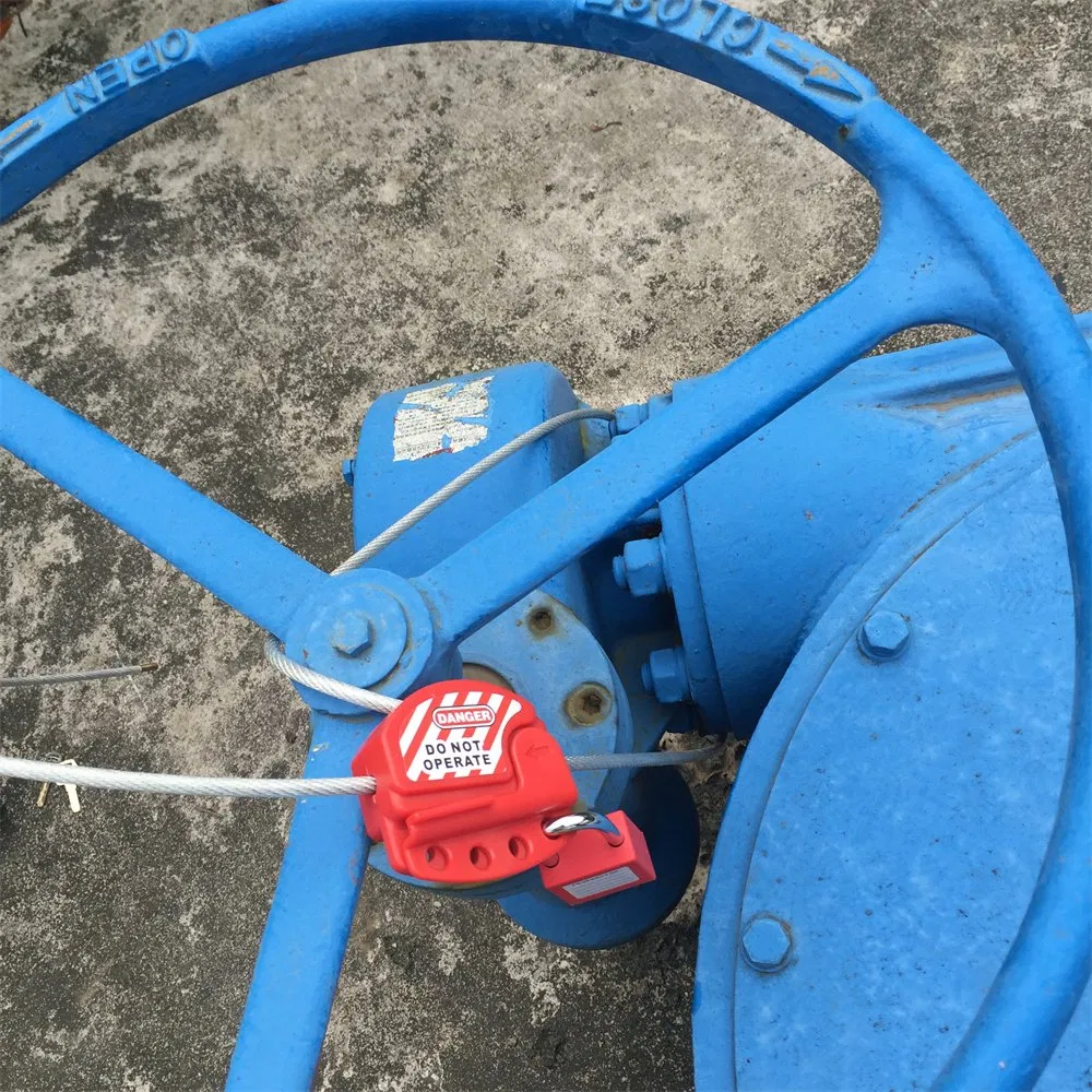 Heavy-Duty Adjustable Safety Valve Lockout Cable for Enhanced Security