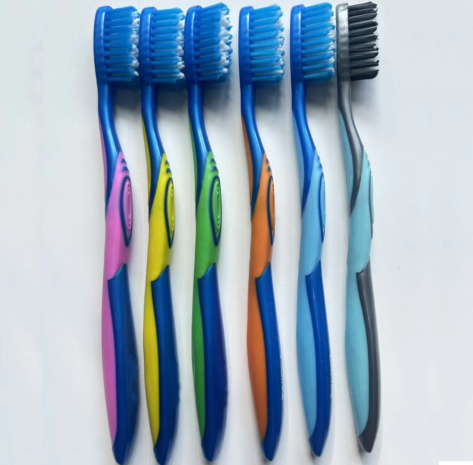 Super Quality Big Soft Rubber Handle Adult Toothbrush with Customized Logo