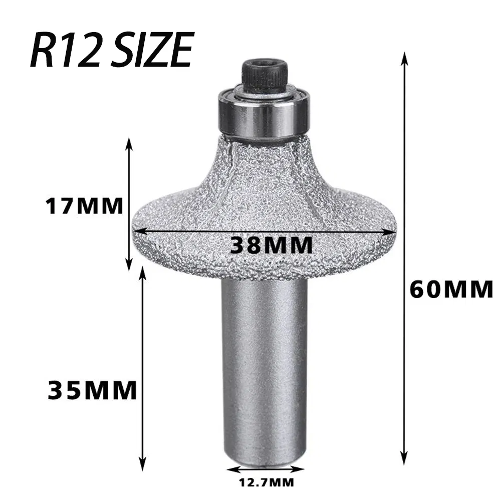 Vacuum Brazed Diamond Shaft Profile Router Bit for Stone Grinding and Profiling Engraving Router Bit Diamond Profile Wheels