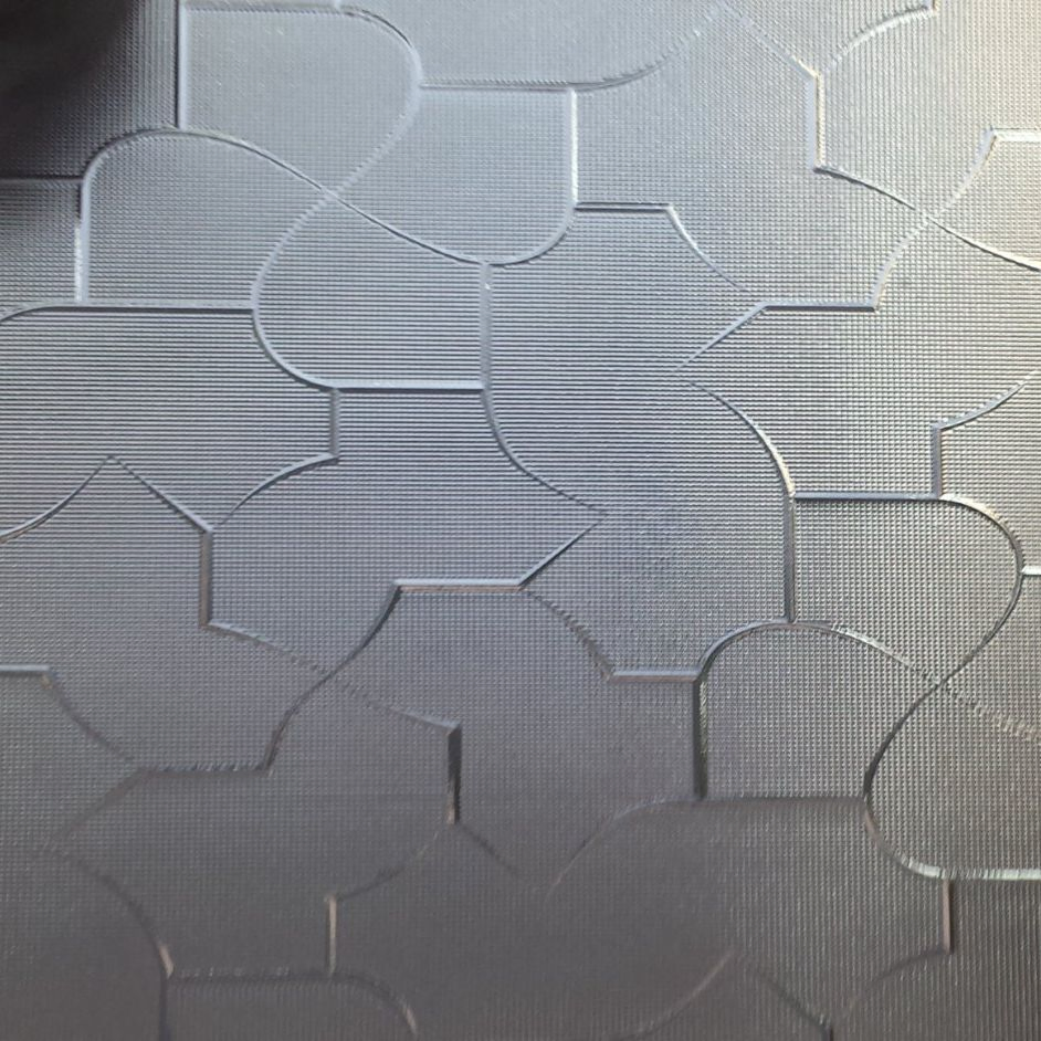 Customized Art Building Pattern Wave Fluted Design Glass for Door