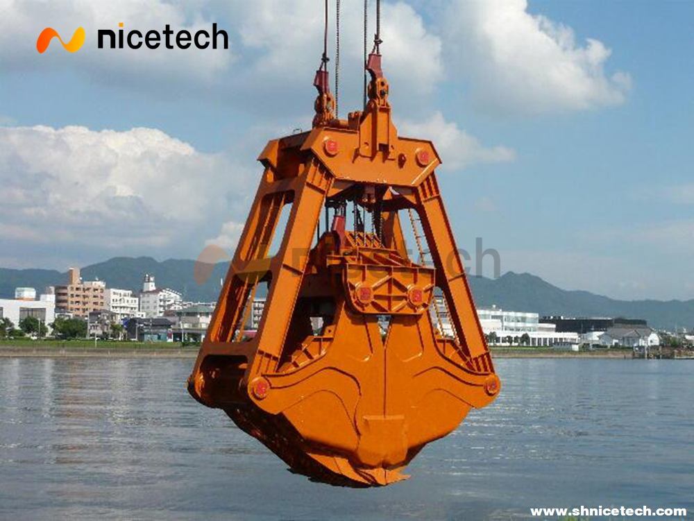 Dredge The Sludge Iron Plate Sand and Stone Mechanical Rope Dredging Clamshell Grabber Bucket