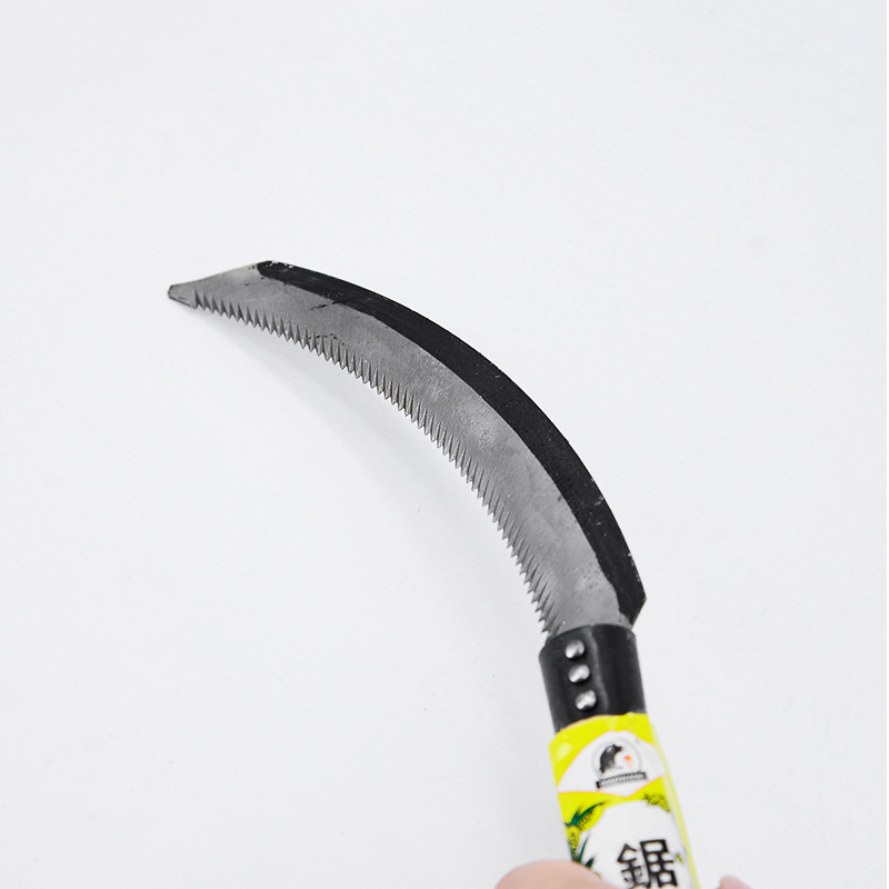 General Purpose Tempered Steel Serrated Blade Handle Grass Sickle Used to Harvest Rice for Agricultural Production
