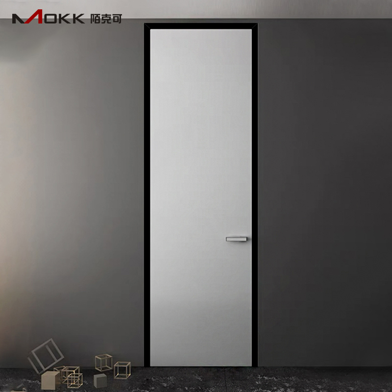 Ultra-Narrow Frame Aluminum-Wood Doors, High-End Home Decoration, Paint-Free Bedroom Doors, Interior Door, Room Door Suitable for Hotels, Villas, and Apartments