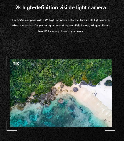 Skydroid C12 Camera 2K Three-Axis Stabilized Ai-Powered Skydriod C12 Drone Camera Lens for Smart Aerial Creativity