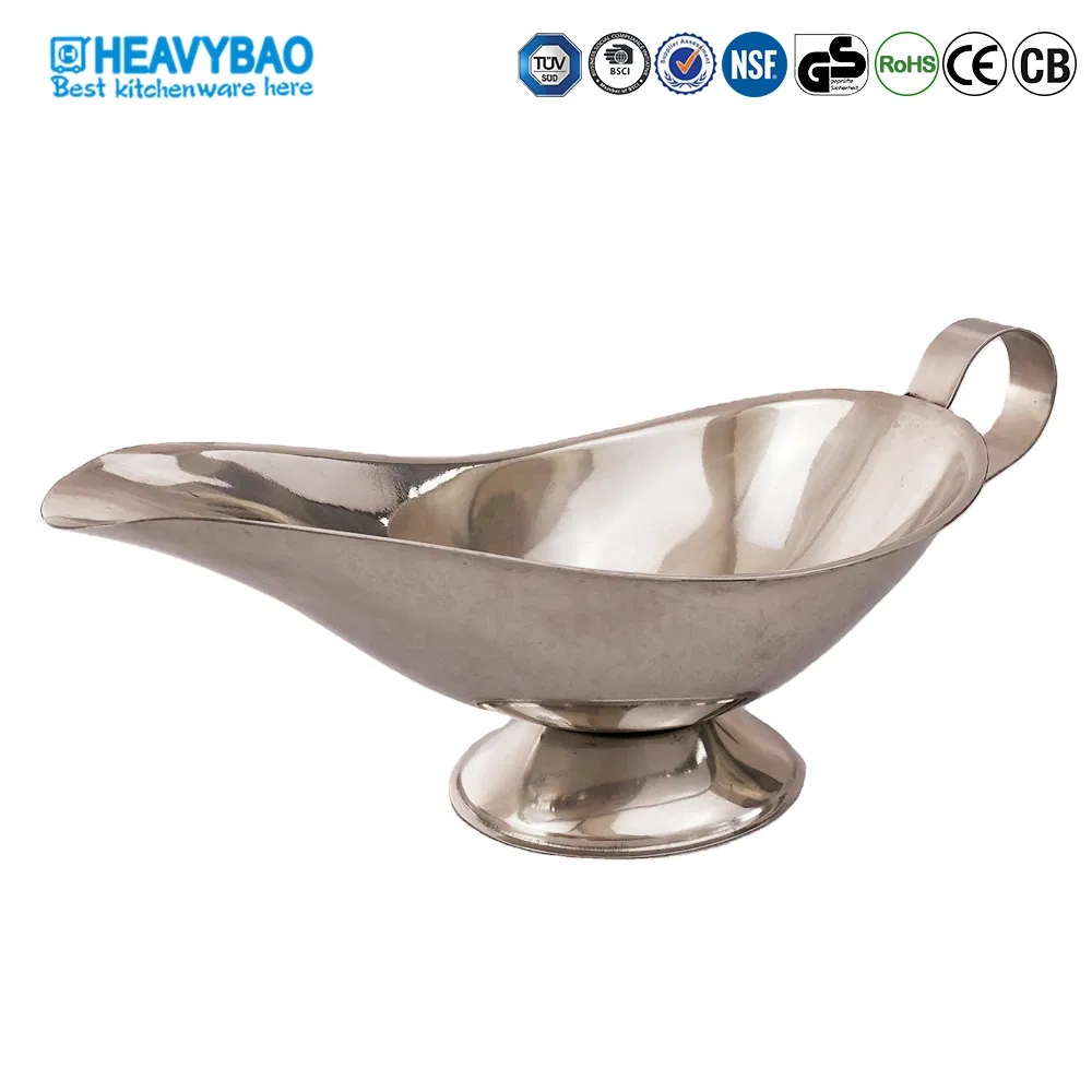 Heavybao Hot Sale Stainless Steel Gravy Boat for Kitchen