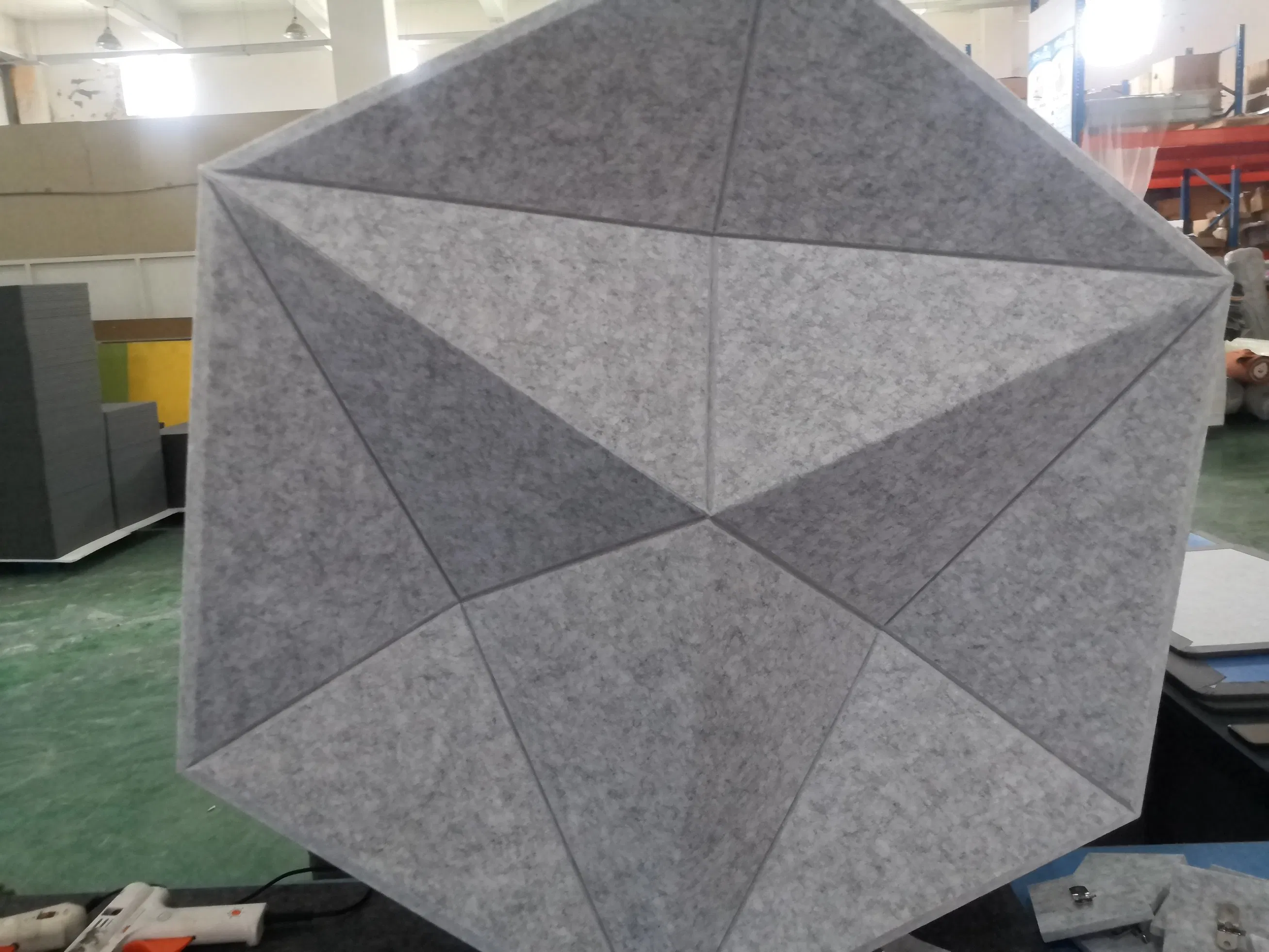 Soundproof Star Design Polyester Fiber Acoustic Panel Pet 3D Ceiling Lampshade