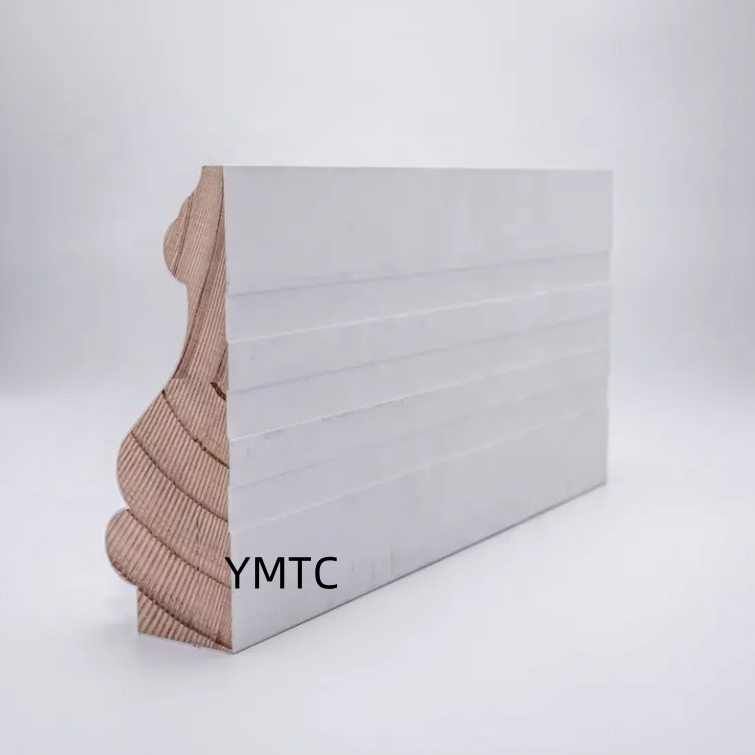 Excellent Quality White Primer Floor Decoration Skirting Board MDF Building Material