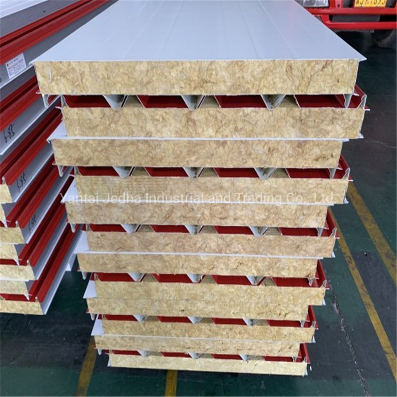 Fireproof Soundproof Acoustic Mineral Wool/Glasswool/Rockwool/Rock Wool/EPS/PU/PIR/PUR/Polyurethane Sandwich Board Panel for Prefab Wall/Roof/Ceiling/Partition