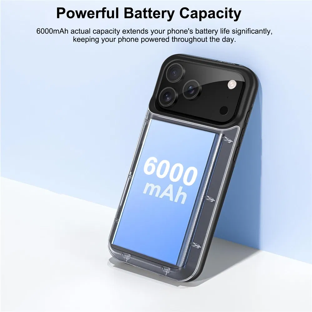 Магнитный пауэрбанк 6000 мАч для iPhone 17 PRO, черный