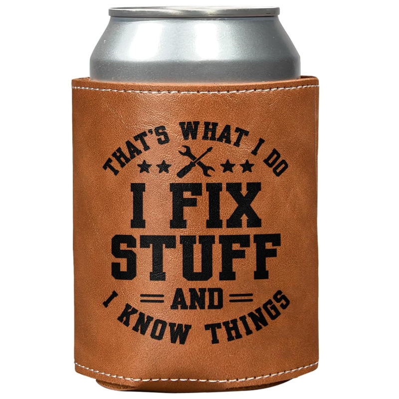 High Quality Leather Can Coolers Coozies Magnetic Kolder Kaddy Can Cozies