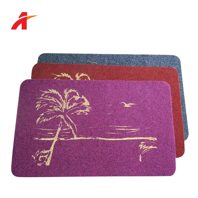 TPR Backing Kitchen Entrance with Polyester Surface Floor Plain Doormat