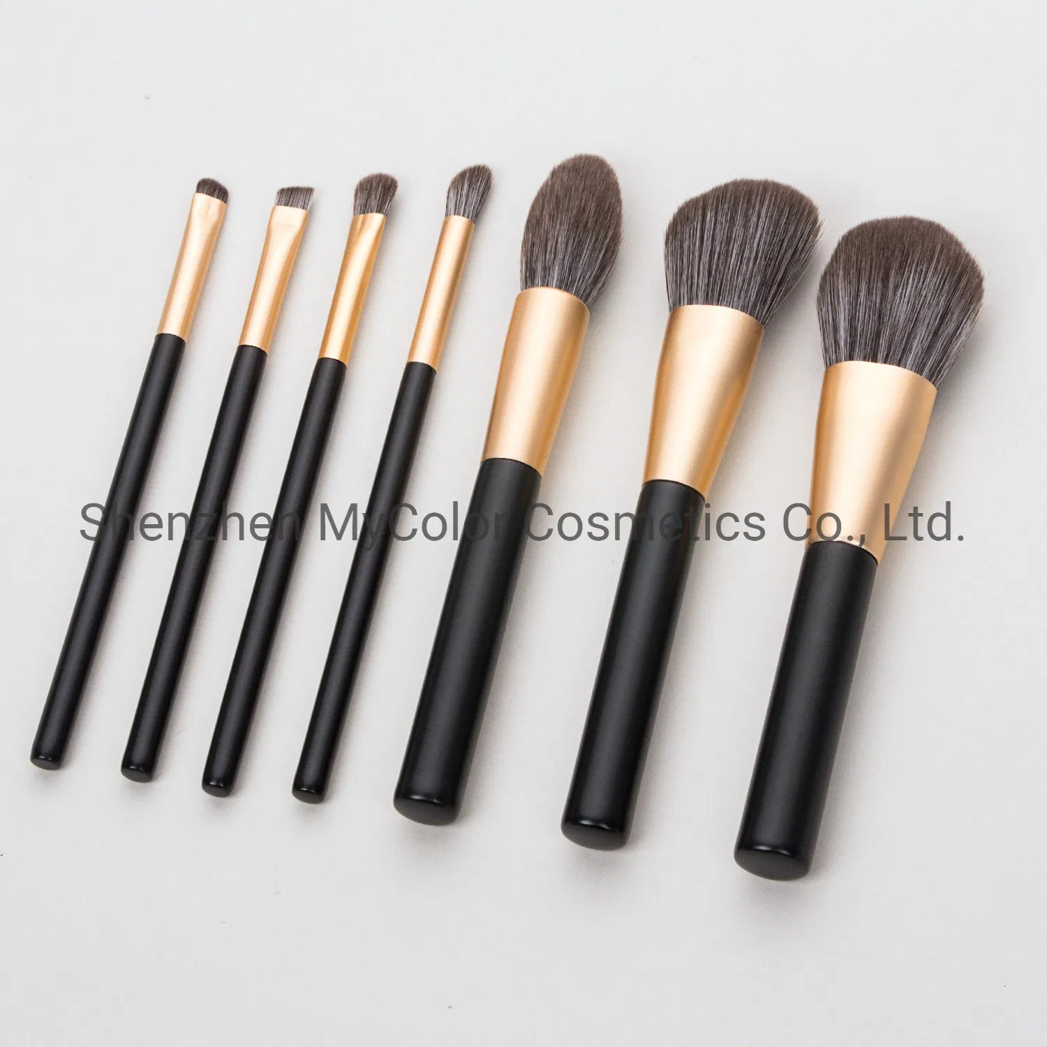 OEM Makeup Brushes Factory 7PCS Black Make up Brush Kit Cosmetic Brush Set Tool