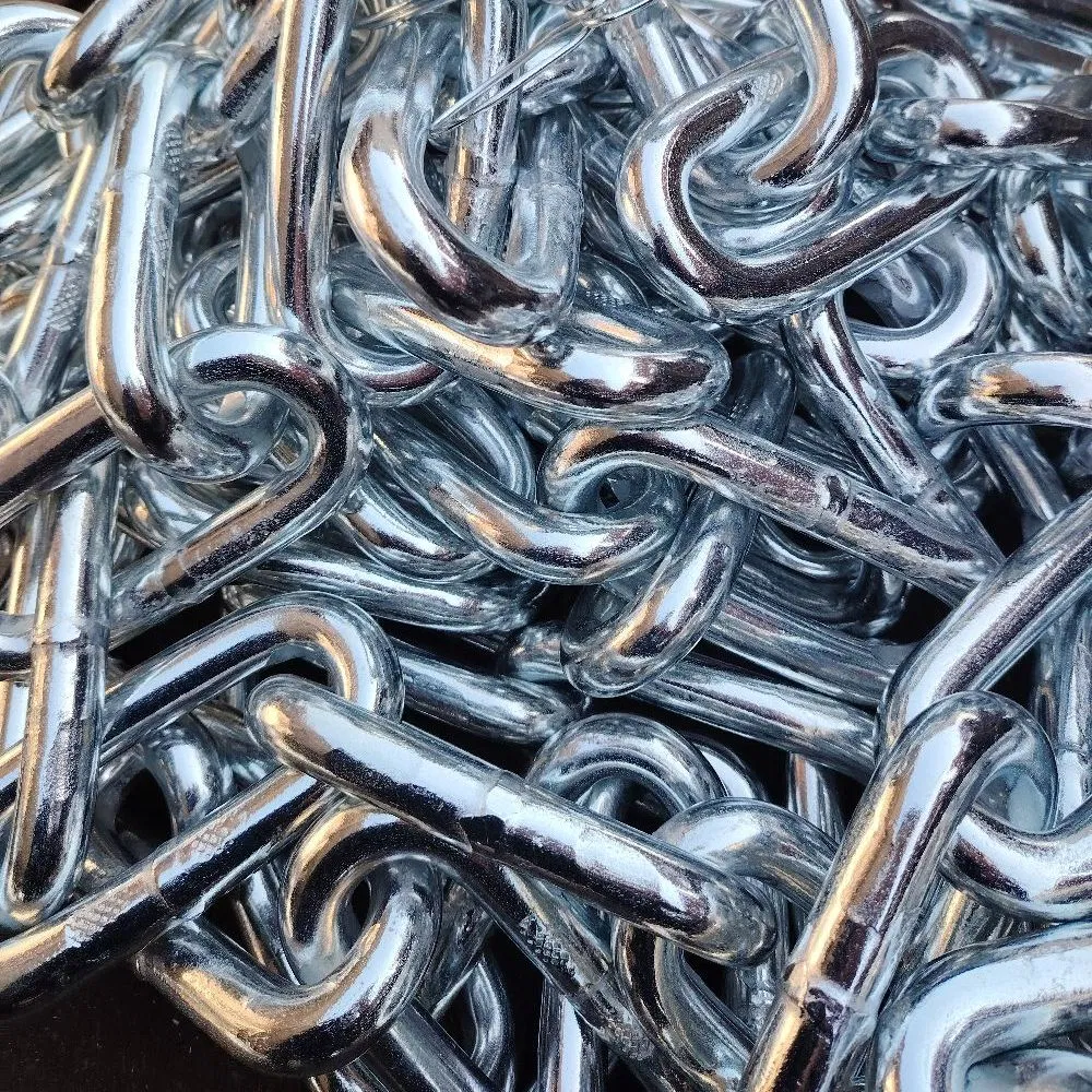 DIN764 Welded 1/4 Galvanizada Brazilian Steel Iron Type DIN5685c Long Chain