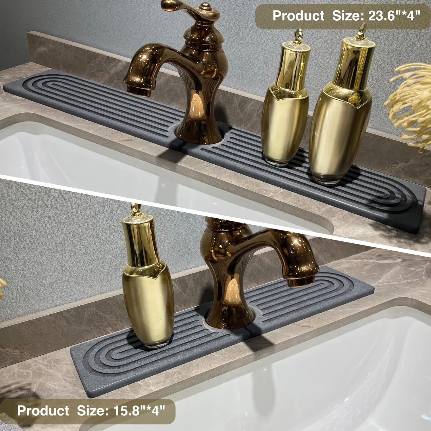 Коврик сушильный из диатомита для кухни и ванной