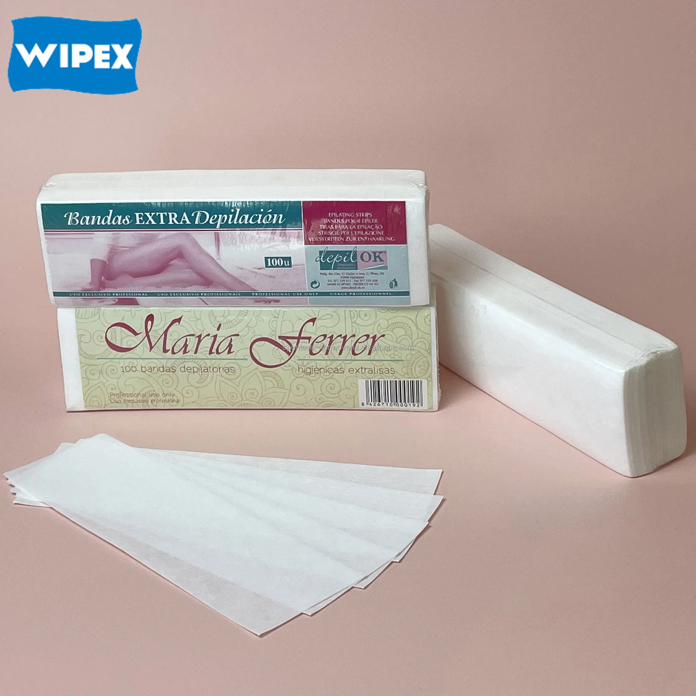 Non Woven Skin Body Facial Hair Removal Bikini Depilatory Wax Strip