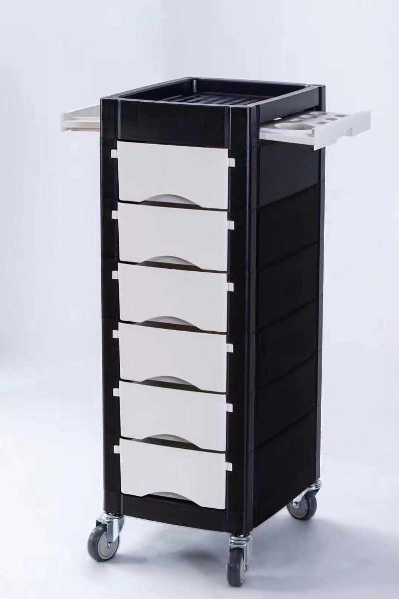 ABS Material Beauty Salon Hair Rolling Trolley Beauty Tool Cart