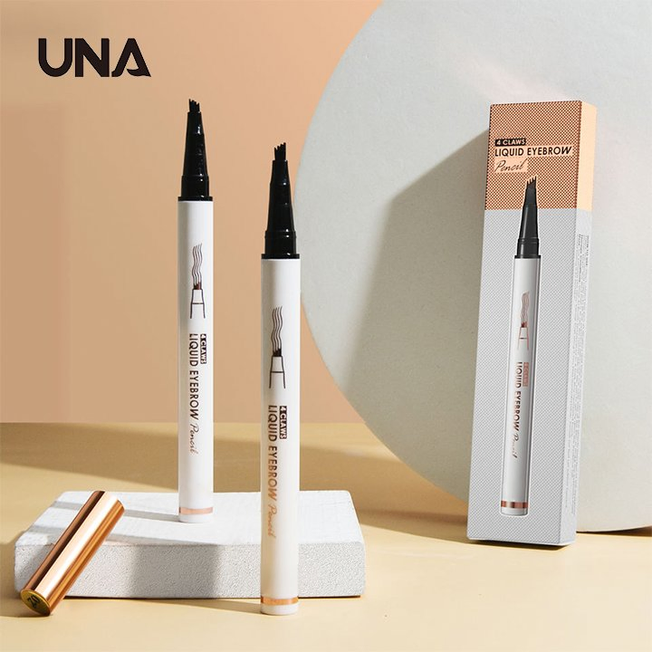 4 Fork Liquid Eyebrow Pencil Long-Lasting Waterproof Custom Logo Natural Eyebrow with 6 Colors