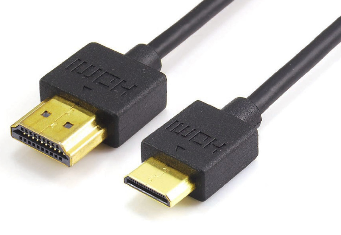 Slim 2.0 Version HDMI Cable HDMI to Mini HDMI a-C, Support 4K 3D