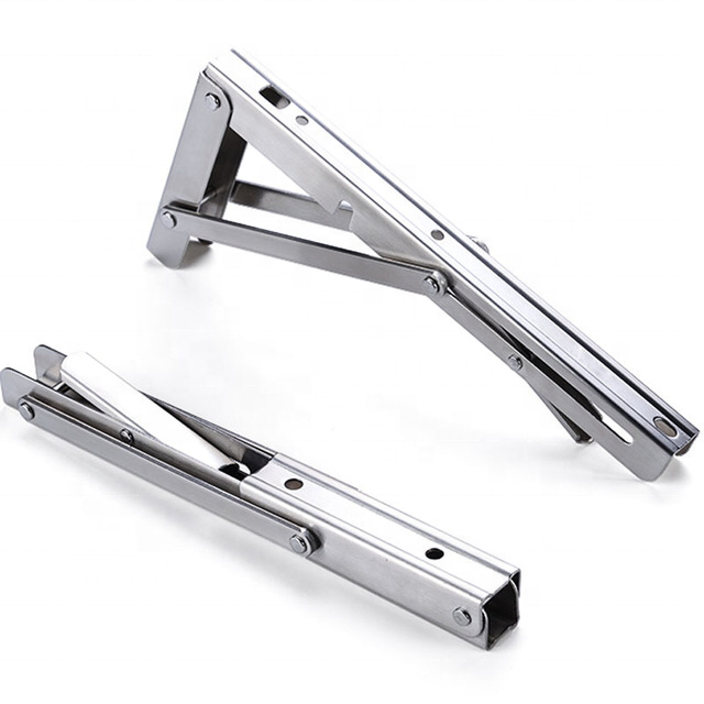 Stainless Steel Folding Triangle Bracket Wall Mounted Shelf Bracket