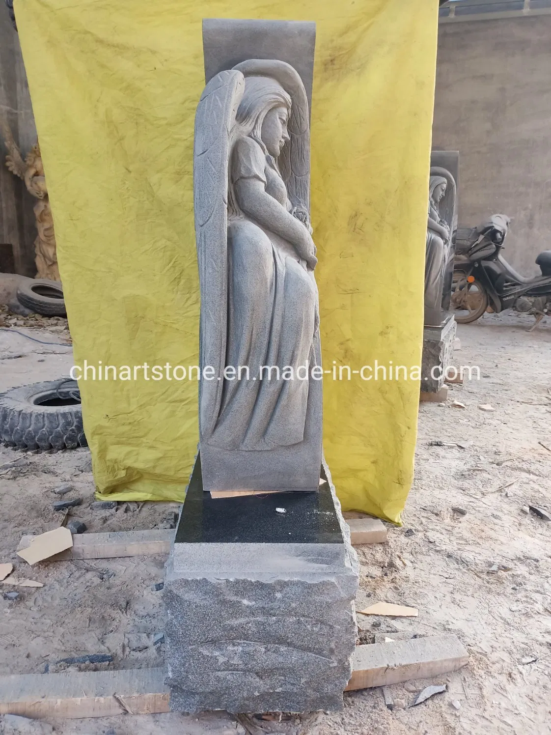 Simple Europe Granite Tombstone Headstone for Ceremony