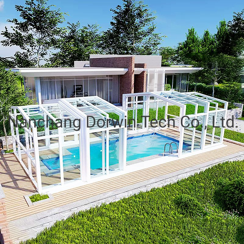 Movable Retractable Patio Sunroom Sun House Pool Enclosures for Cafe Restaurant