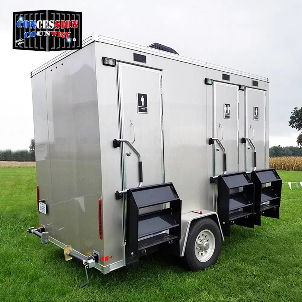 VIP Restroom Expandable Electronic Hydraulic Mobile Bathroom Trailer Toilet