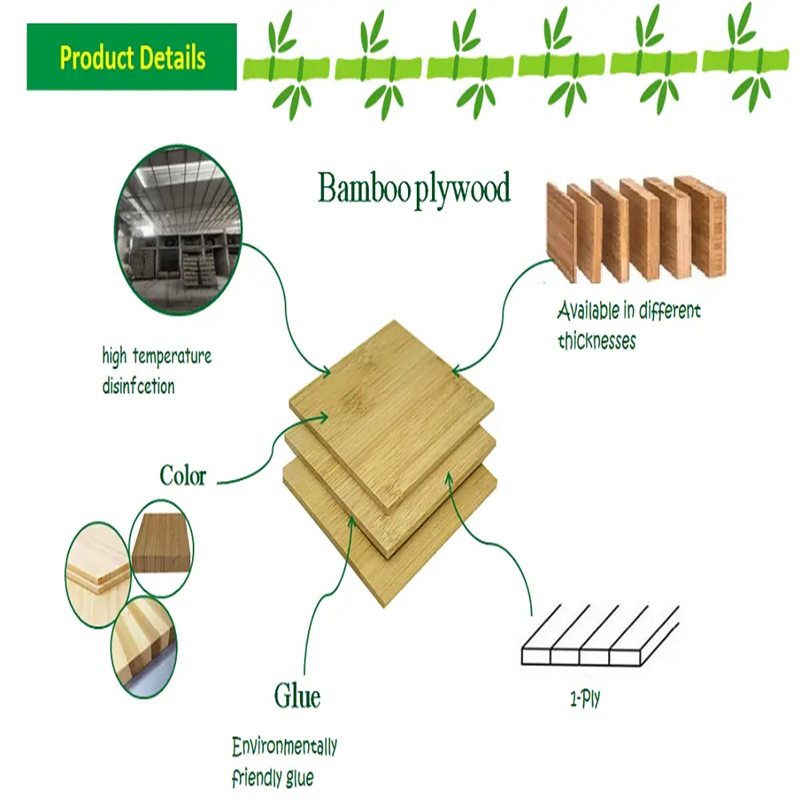 Premium Carbonized Bamboo Natural Vertical Board Panel Plywood Sheet for Laser Cutting