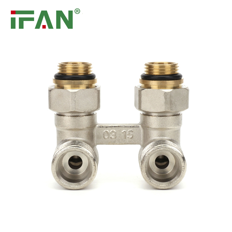 Ifan H Shape Valve Brass Type 1/2" 3/4" Plated Nickel Brass H Valve Angle Thermostatic Radiator Valve