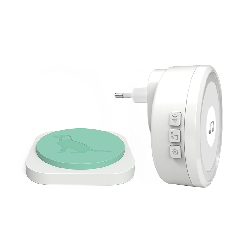 Plug-in Chime Wireless Dog Doorbell with Touch Button for Toilet Training