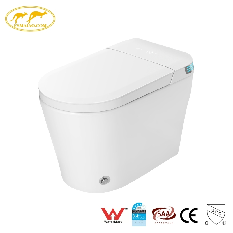 Luxury Modern Villa Watermark Intelligent Closestool Sanitary Wares Bathroom Furniture Wc Floor Intelligent Electric Smart Toilet with Bidet Smart Toilet
