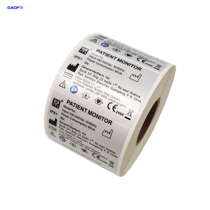 Silver Pet Sticker Equipment Sticker Heat Resistance Label