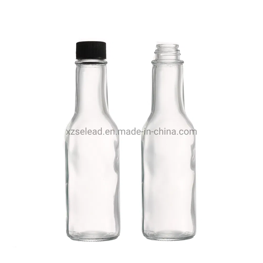 5oz Woozy Glass Hot Sauce Bottle with Lid and Sleeve