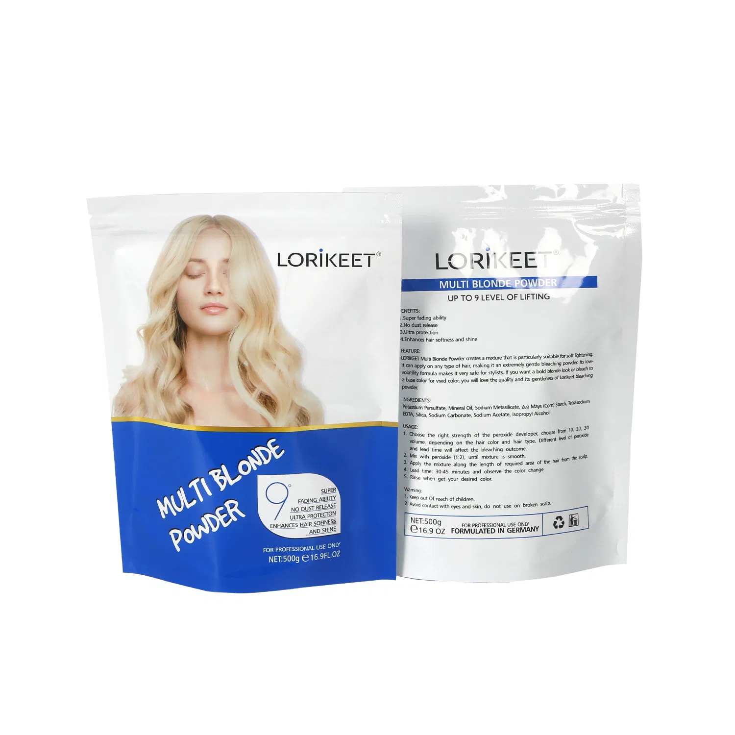 High Quality Bleach Powder Lift up to 9 Level Dust Free Hair Color Bleaching Powder