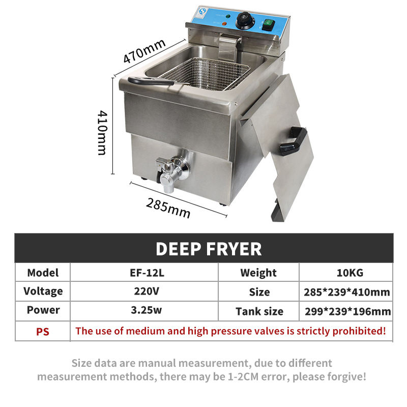 Commercial Digital Electric Basket Fryer Heavy Duty Stainless Steel Restaurant Tool