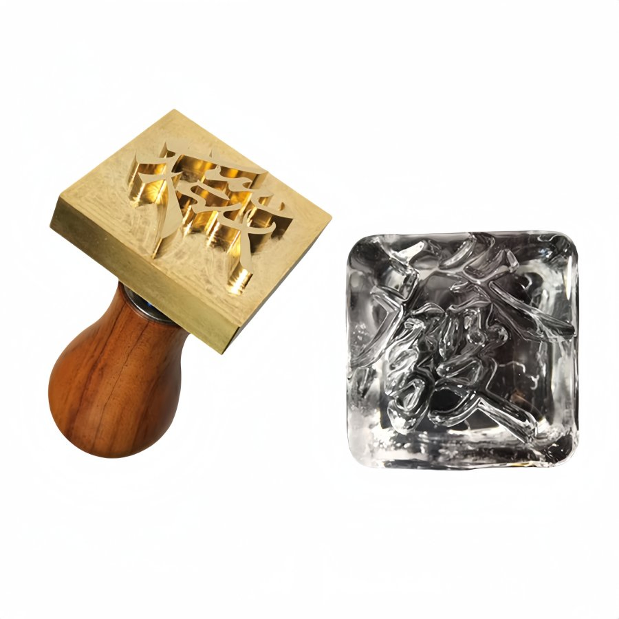 Bartender Accessories Ice Stamp Plate Tray Brass Design Stamping Plate Ice Cube Stamper Cocktails