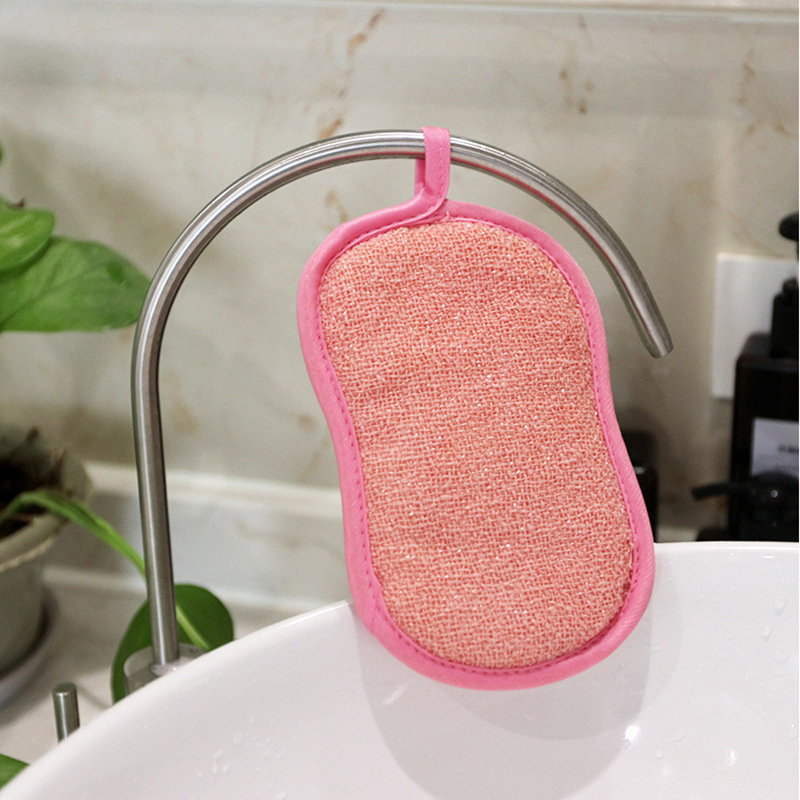 Eco Friendly Double Layer Kitchen Dish Washing Microfiber Non Scratch Sponge