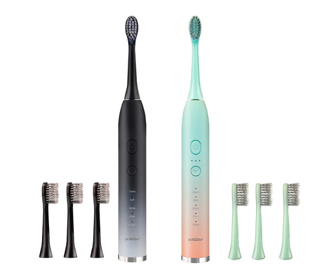 Deep Cleaning USB Charging Waterproof Sonic Vibration Adult Electric Toothbrush