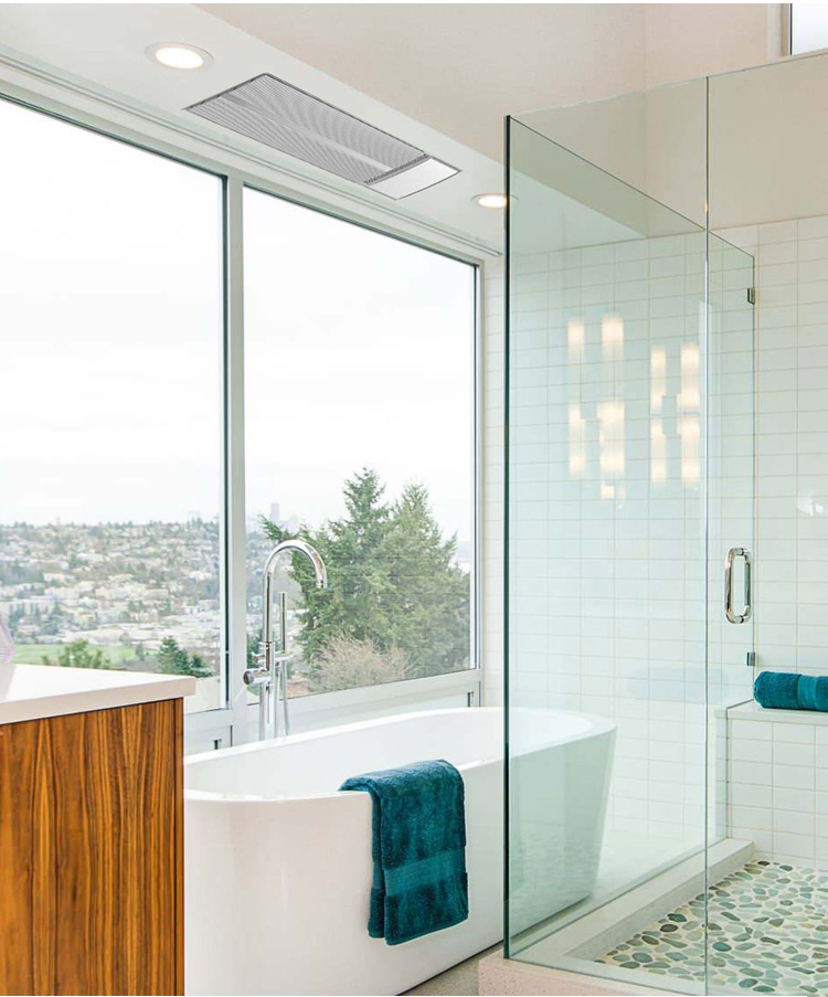 Infrared Radiant Heater for Bathroom Use with LED Light