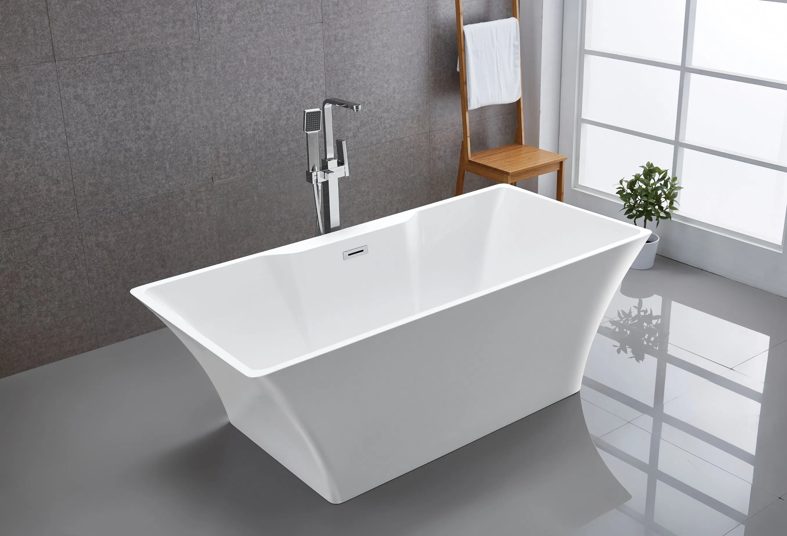 Back to Wall Freestanding Bath Tub with High Quality