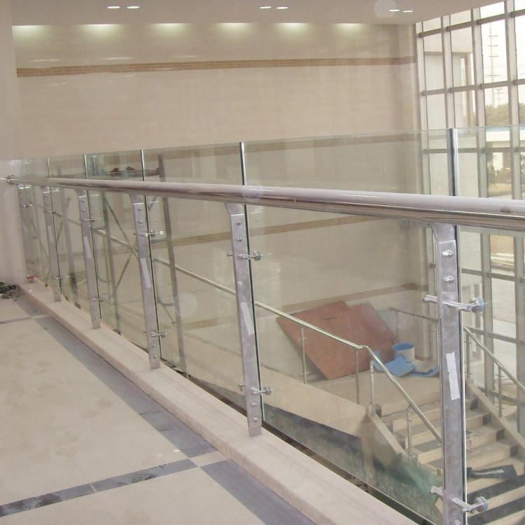 Modern Balcony Glass Railing Design with Stainless Steel