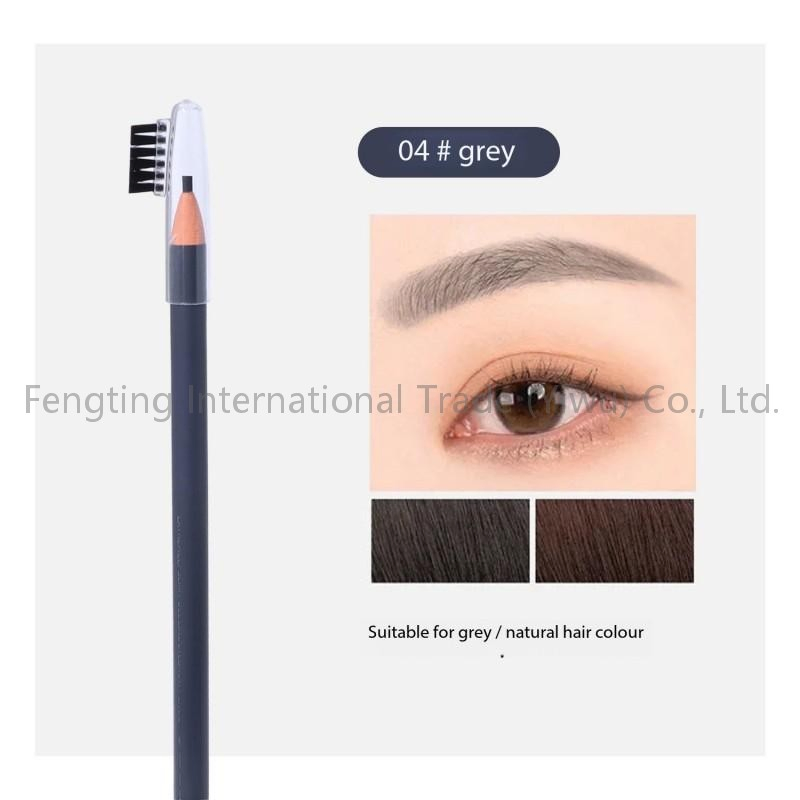 Custom Private Label Waterproof Eyebrow Pen with Brush Reusable Smooth Eyes Brightener Soft Waterproof Makeup Tool Eyebrow Pencil