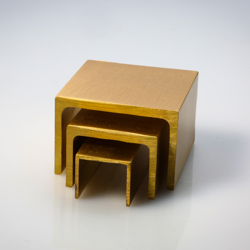 H59 Brass Profile Extrusion Processing Manufacturer Customized Home Decoration U-Shaped Copper Material