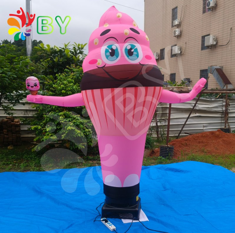 Advertising Ice Cream Air Dancer Foods Shops Decoration Inflatable Sky Dancing Tube Foods Dancer for Sale