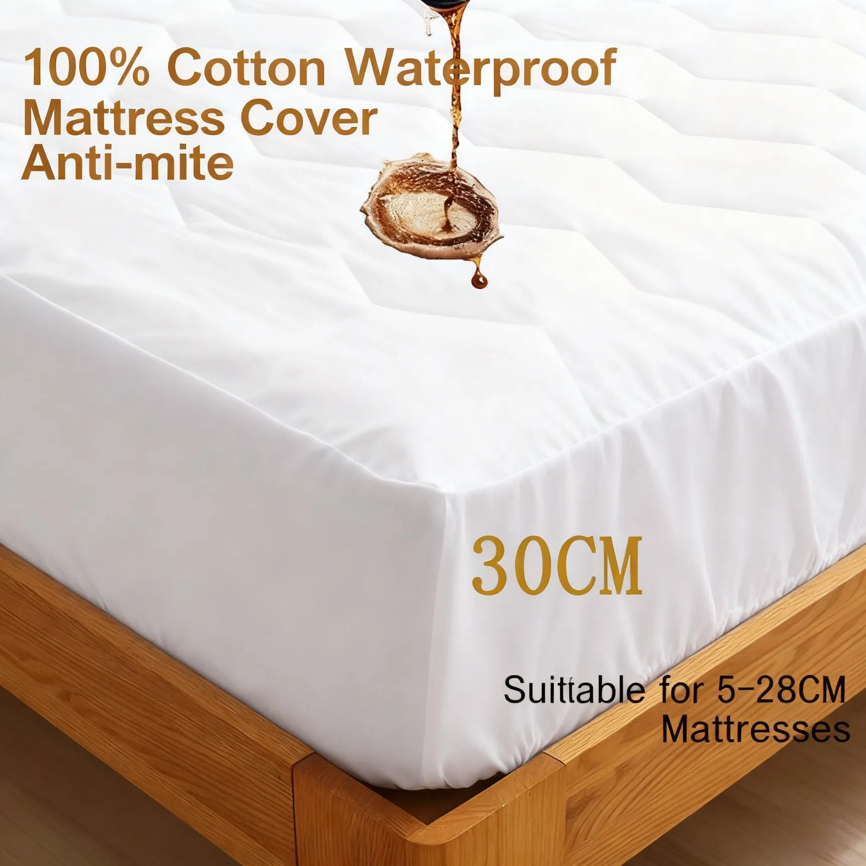 Waterproof Mattress Protector Breathable Mattress Cover Protection