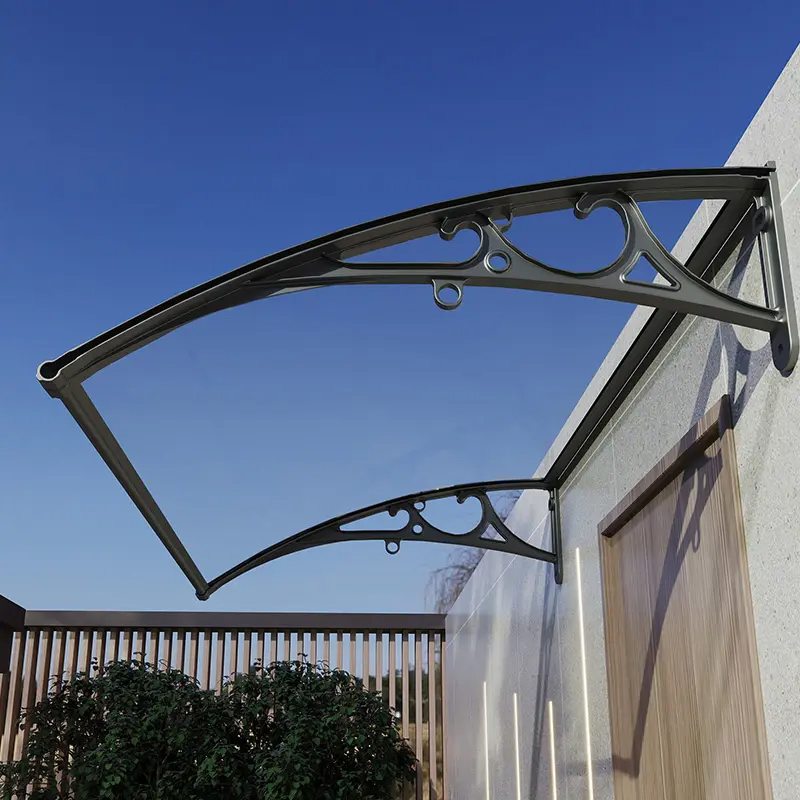 Window Awning Outdoor Polycarbonate Solid Panel Plastic Bracket Door Patio Awning