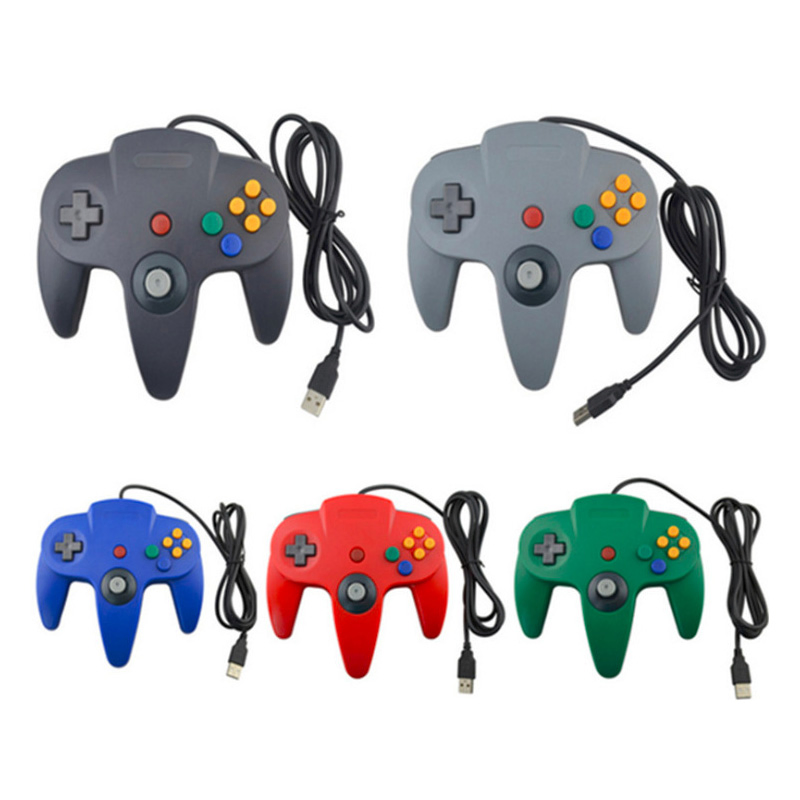 Ретро джойстик для N64 с цветным дизайном